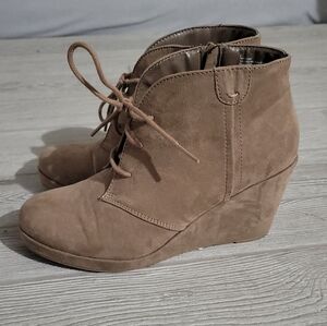 Merona Suede Wedge booties